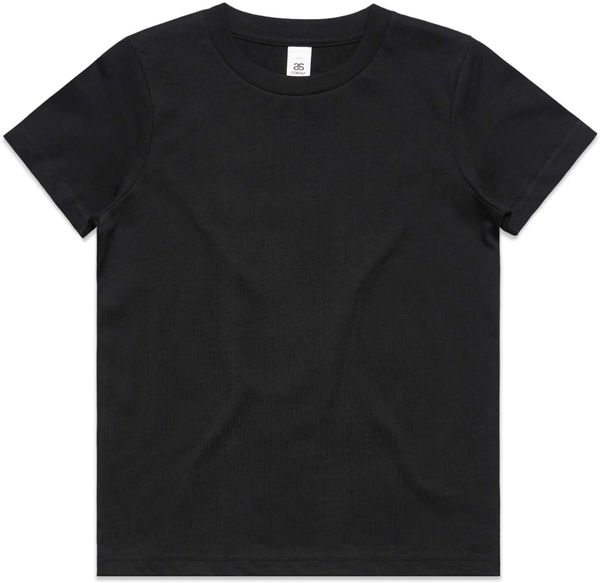 Am image of a Custom AS Colour Kids Tee in Black!