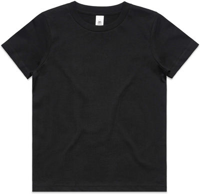 Am image of a Custom AS Colour Kids Tee in Black!