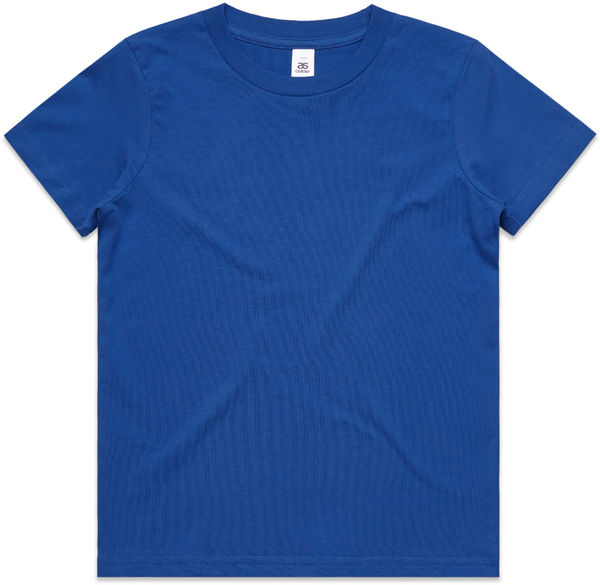 An image of a Custom AS Colour Kids Tee in Bright Royal!