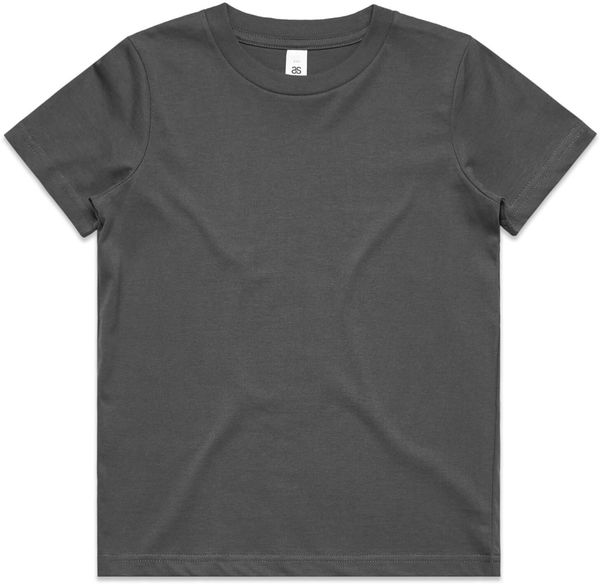 An image of a Custom AS Colour Kids Tee in Charcoal!
