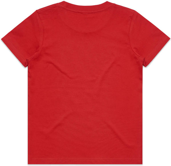 Am image of a Custom AS Colour Kids Tee in Red!