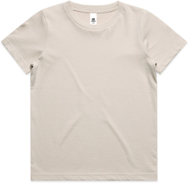 Am image of a Custom AS Colour Youth Tee in Bone!