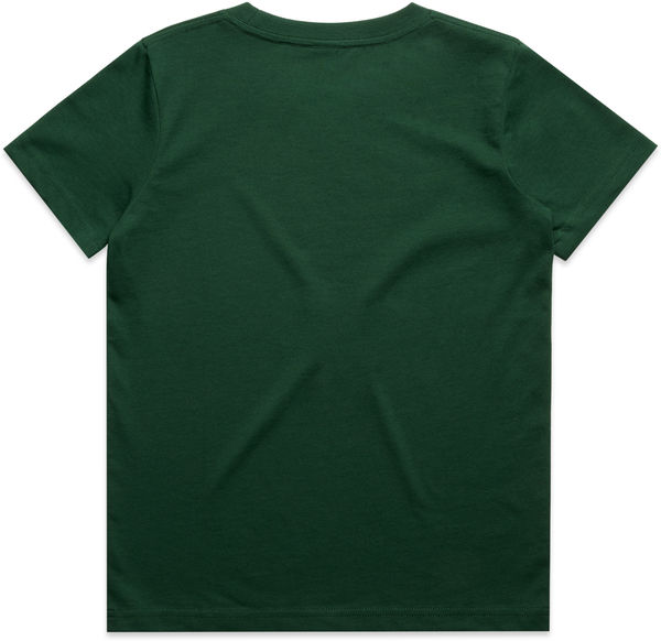 Am image of a Custom AS Colour Youth Tee in Forest Green!
