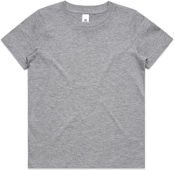 Am image of a Custom AS Colour Youth Tee in Athletic Heather!