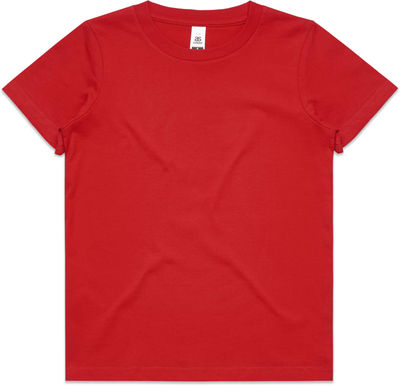 Am image of a Custom AS Colour Youth Tee in Red!