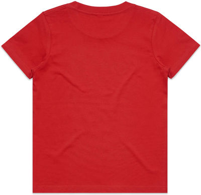 Am image of a Custom AS Colour Youth Tee in Red!