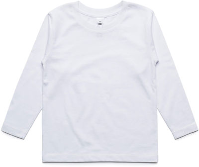 Am image of a Custom AS Colour Kids Longsleeve Tee in White!
