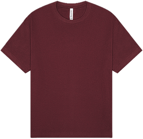 Am image of a Custom Bella and Canvas 6oz Heavyweight T Shirt in Maroon!