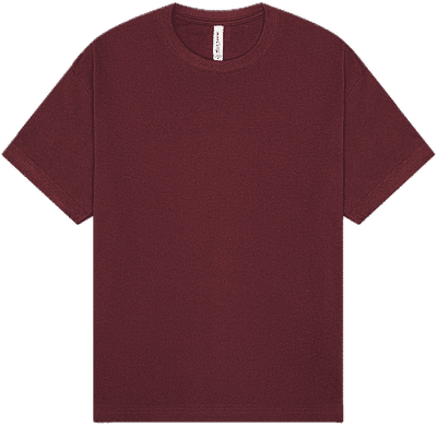 Am image of a Custom Bella and Canvas 6oz Heavyweight T Shirt in Maroon!
