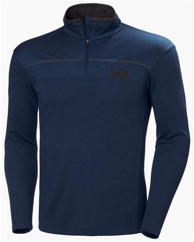 Am image of a Custom Helly Hansen Men's Quick Dry Half Zip in Navy!