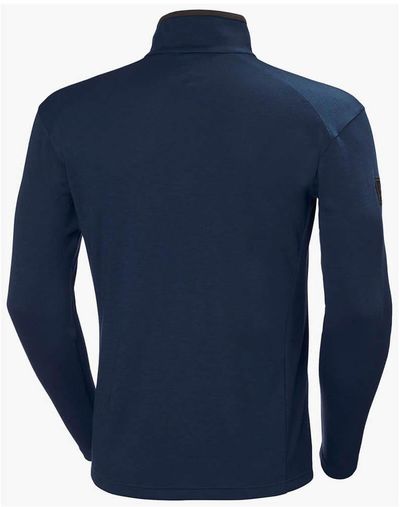 Am image of a Custom Helly Hansen Men's Quick Dry Half Zip in Navy!