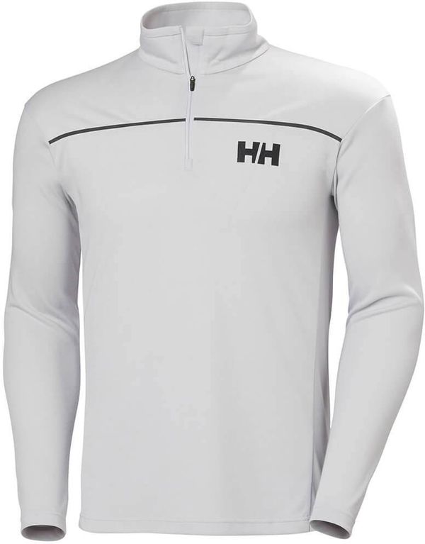 Am image of a Custom Helly Hansen Men's Quick Dry Half Zip in Grey Fog!