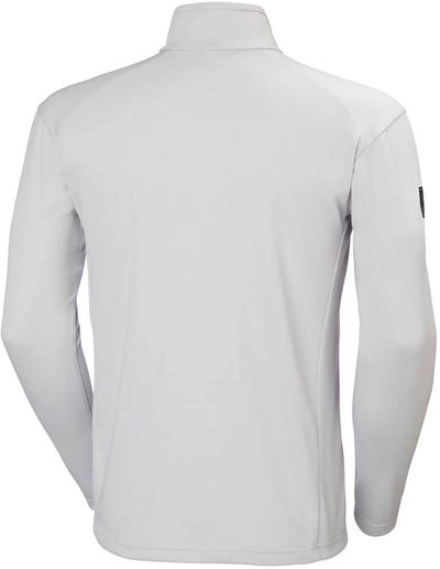 Am image of a Custom Helly Hansen Men's Quick Dry Half Zip in Grey Fog!