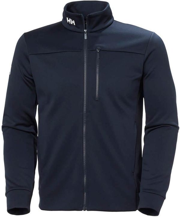Am image of a Custom Helly Hansen Mens Crew Fleece Jacket in Navy!