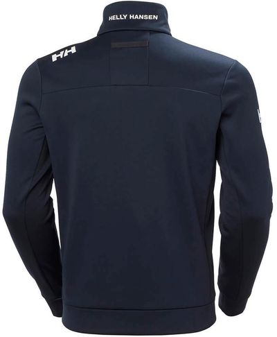 Am image of a Custom Helly Hansen Mens Crew Fleece Jacket in Navy!