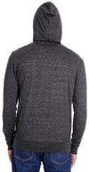 Am image of a Custom Threadfast Unisex Triblend Full Zip Light Hoodie in Black Triblend!