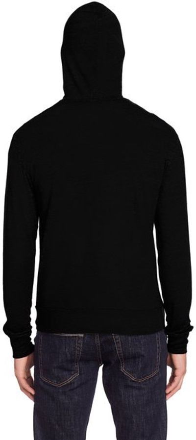 Am image of a Custom Threadfast Unisex Triblend Full Zip Light Hoodie in Solid Black Triblend!