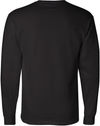 Am image of a Custom Champion Long Sleeve Cotton Tee in Black!