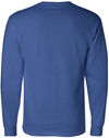 Am image of a Custom Champion Long Sleeve Cotton Tee in Royal!
