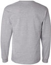 Am image of a Custom Champion Long Sleeve Cotton Tee in Light Steel!