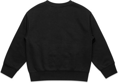 Am image of a Custom AS Colour Kids Relax Crew in Black!