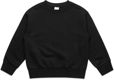 Am image of a Custom AS Colour Kids Relax Crew in Black!
