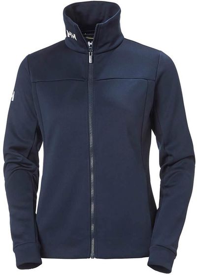 Am image of a Custom Helly Hansen Women's Crew Fleece Jacket in Navy!