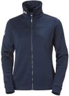 Am image of a Custom Helly Hansen Women's Crew Fleece Jacket in Navy!