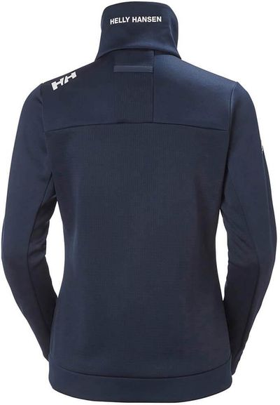 Am image of a Custom Helly Hansen Women's Crew Fleece Jacket in Navy!