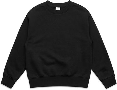 Am image of a Custom AS Colour Youth Relax Crew in Black!
