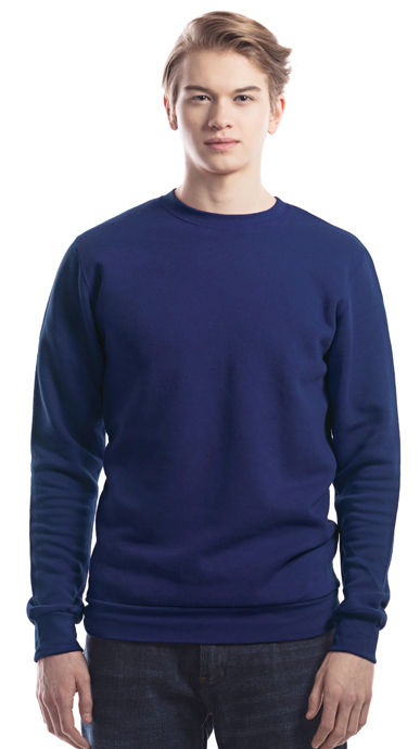 Jerico Three End Bamboo Fleece Crewneck Sweatshirt in Navy