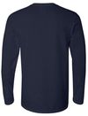 Am image of a Custom Gildan Softstyle Long Sleeve T Shirt in Navy!