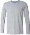 Am image of a Custom Gildan Softstyle Long Sleeve T Shirt in Sport Grey!
