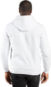 Am image of a Custom Threadfast Unisex Ultimate Fleece Pullover Hooded Sweatshirt in White!