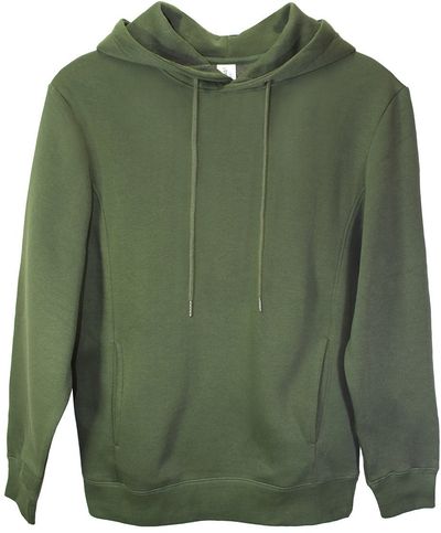 Am image of a Custom Threadfast Unisex Ultimate Fleece Pullover Hooded Sweatshirt in Army!
