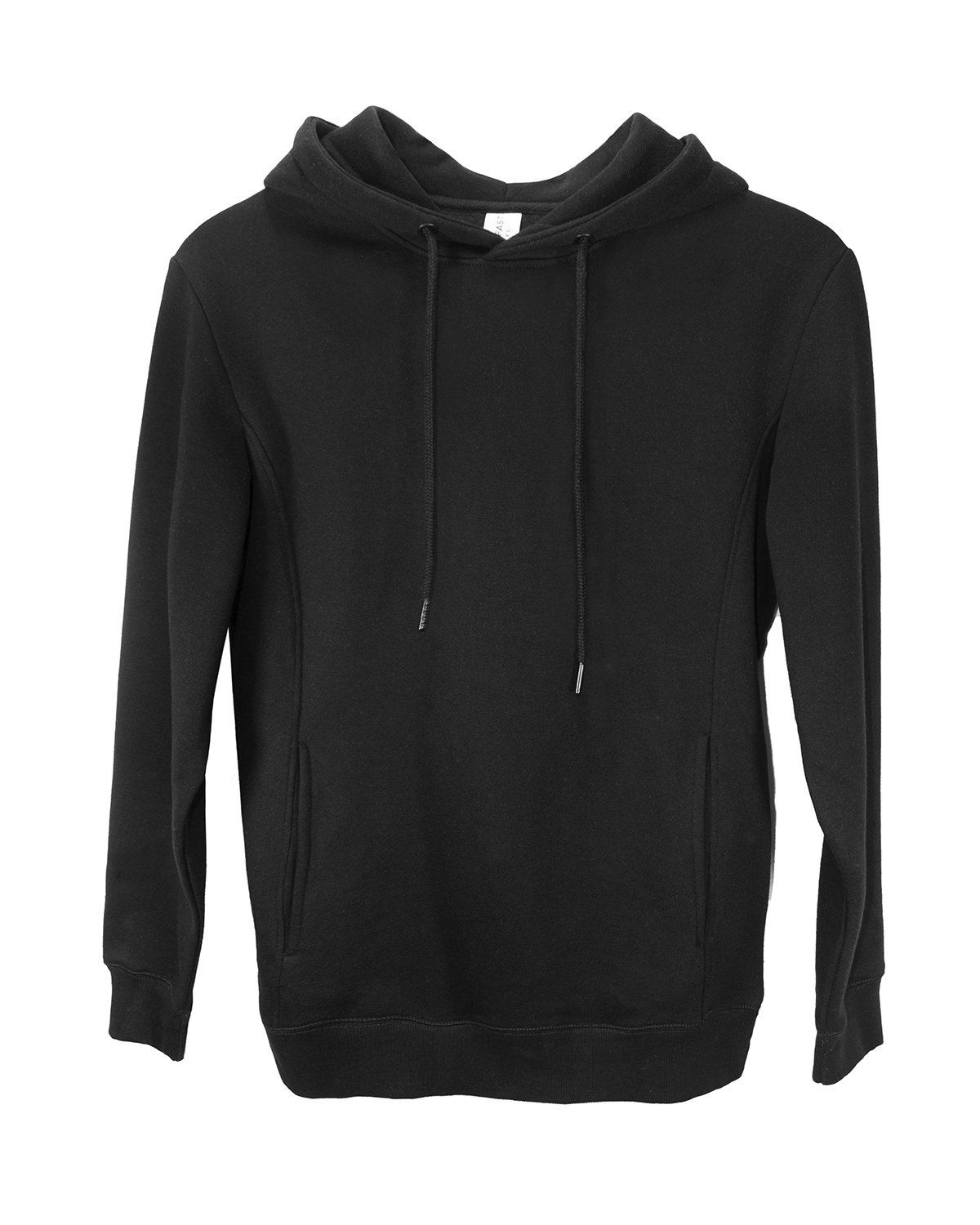 Threadfast Unisex Ultimate Fleece Pullover Hooded Sweatshirt in Black