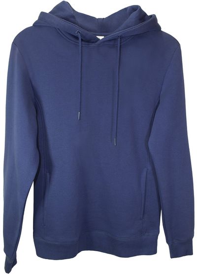 Am image of a Custom Threadfast Unisex Ultimate Fleece Pullover Hooded Sweatshirt in Navy!