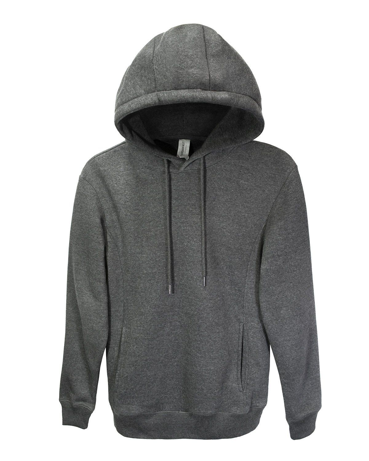 Threadfast Unisex Ultimate Fleece Pullover Hooded Sweatshirt in Charcoal Heather