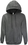 Am image of a Custom Threadfast Unisex Ultimate Fleece Pullover Hooded Sweatshirt in Charcoal Heather!