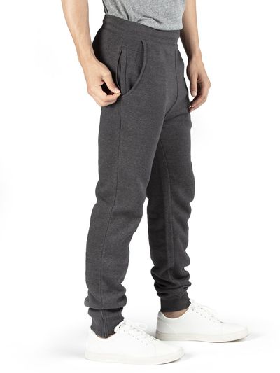Am image of a Custom Threadfast Unisex Ultimate Fleece Pants in Charcoal Heather!