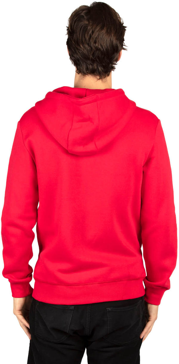 Am image of a Custom Threadfast Unisex Ultimate Fleece Full Zip Hooded Sweatshirt in Red!