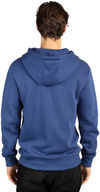 Am image of a Custom Threadfast Unisex Ultimate Fleece Full Zip Hooded Sweatshirt in Navy!