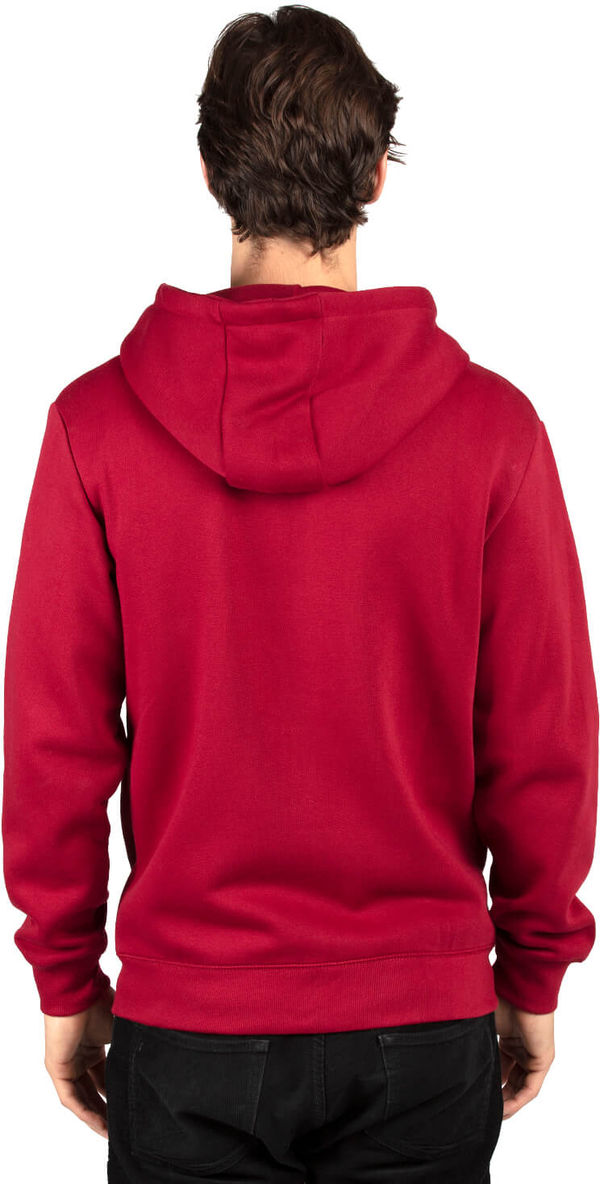 Am image of a Custom Threadfast Unisex Ultimate Fleece Full Zip Hooded Sweatshirt in Burgundy!