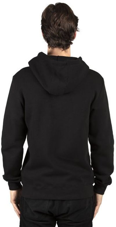 Am image of a Custom Threadfast Unisex Ultimate Fleece Full Zip Hooded Sweatshirt in Black!