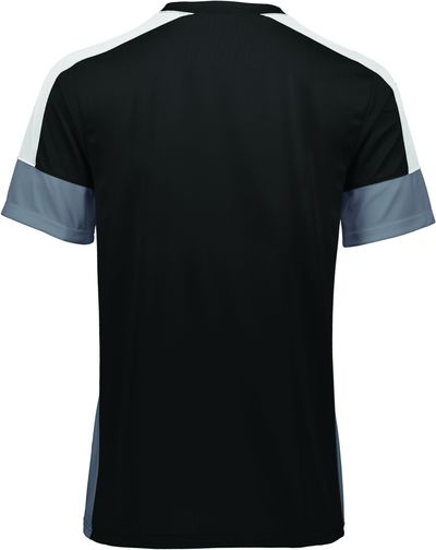 Am image of a Custom High Five Youth Wembley Soccer Jersey in Black/Graphite/White!