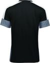 Am image of a Custom High Five Youth Wembley Soccer Jersey in Black/Graphite/White!