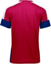 Am image of a Custom High Five Wembley Soccer Jersey in Scarlet/Navy/Black!