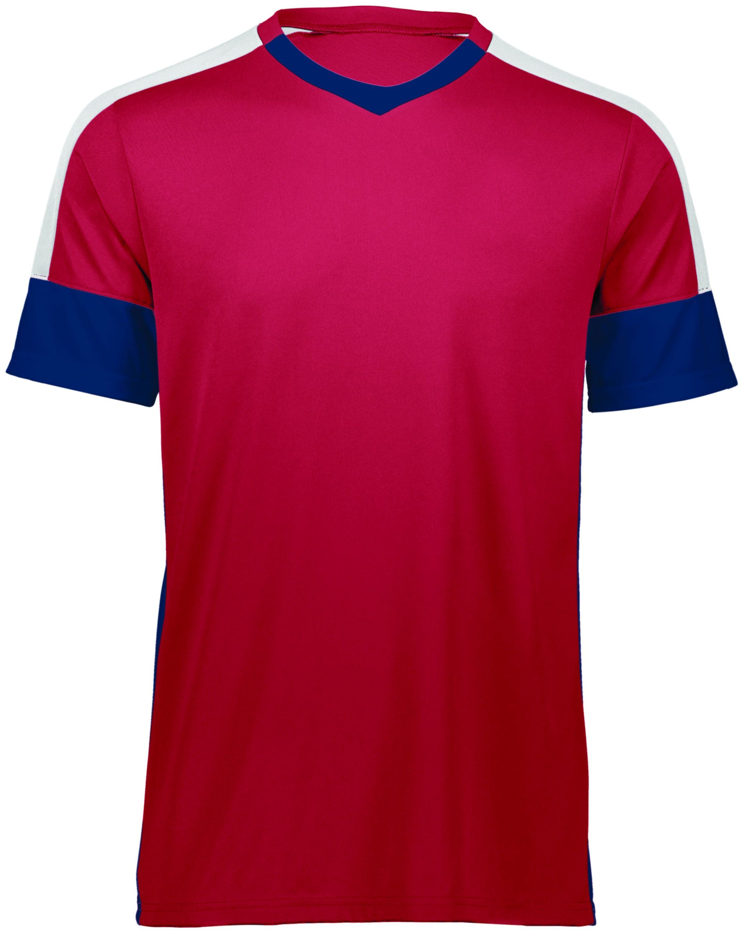 High Five Youth Wembley Soccer Jersey in Scarlet/Navy/White