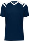 Am image of a Custom High Five Youth Sheffield Jersey in Navy/White!