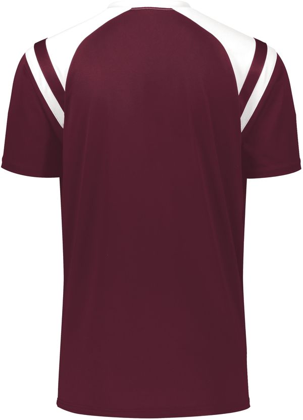 Am image of a Custom High Five Youth Sheffield Jersey in Maroon/White!